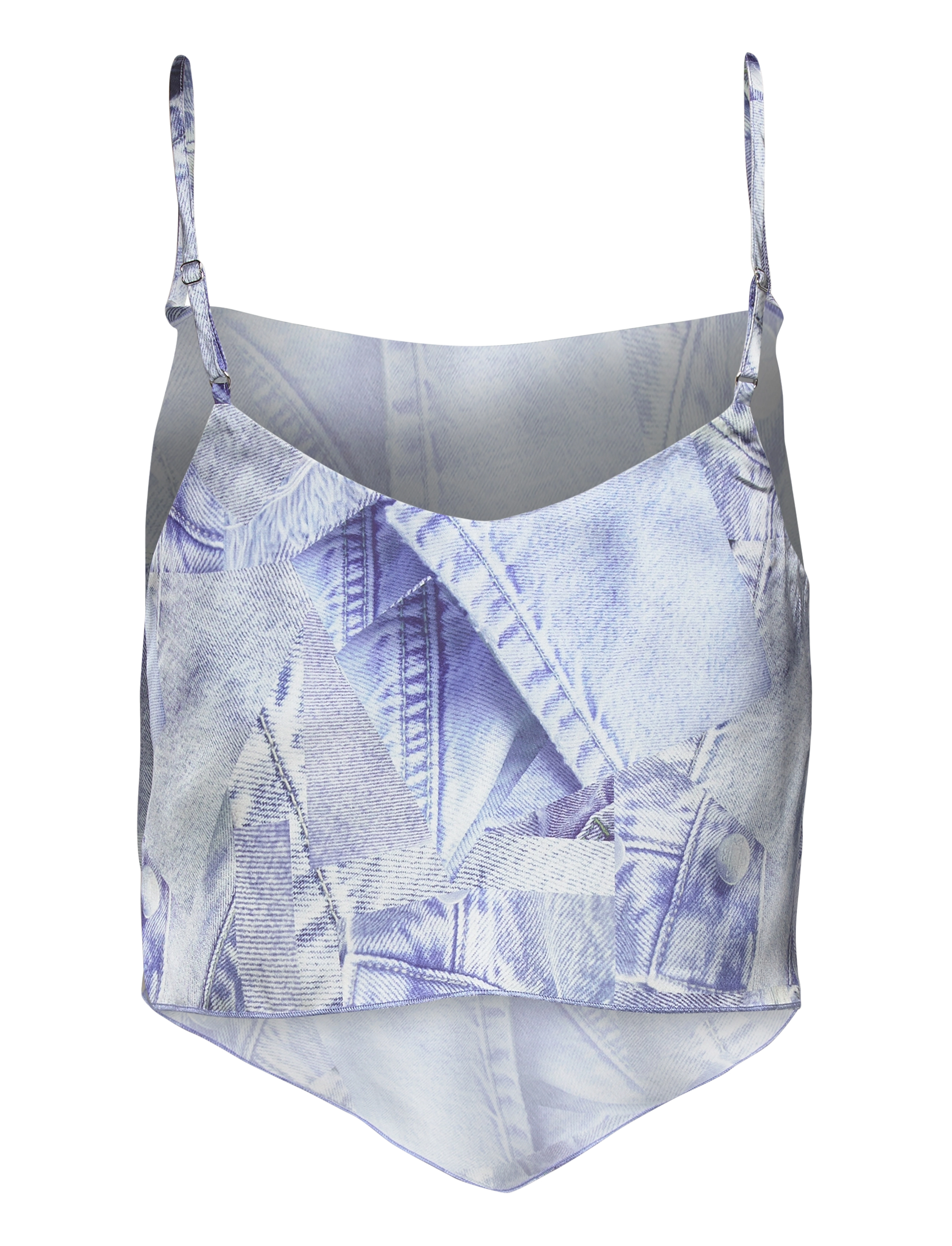Barbara Kristoffersen by Rosemunde - Strap top - Ærmeløse bluser - denim print - 2