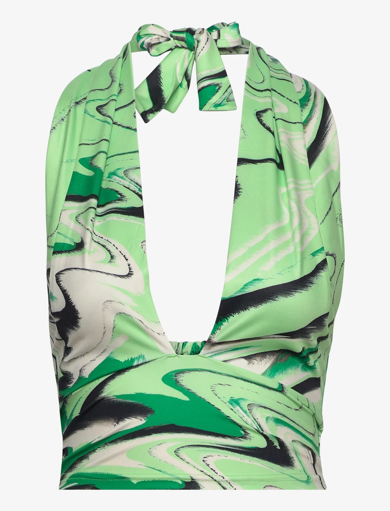 Barbara Kristoffersen by Rosemunde - Top - sleeveless blouses - green animal print - 0