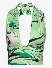 Barbara Kristoffersen by Rosemunde - Top - ermeløse bluser - green animal print - 0