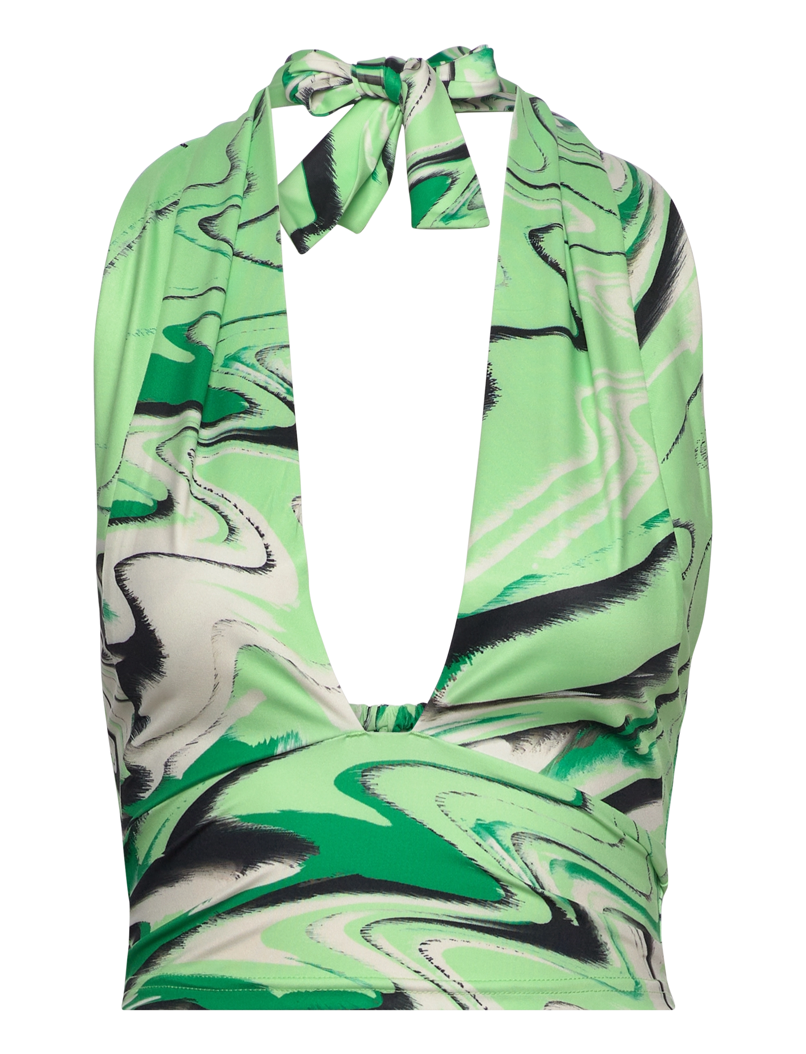 Barbara Kristoffersen by Rosemunde Top - Bluser - GREEN ANIMAL PRINT / green