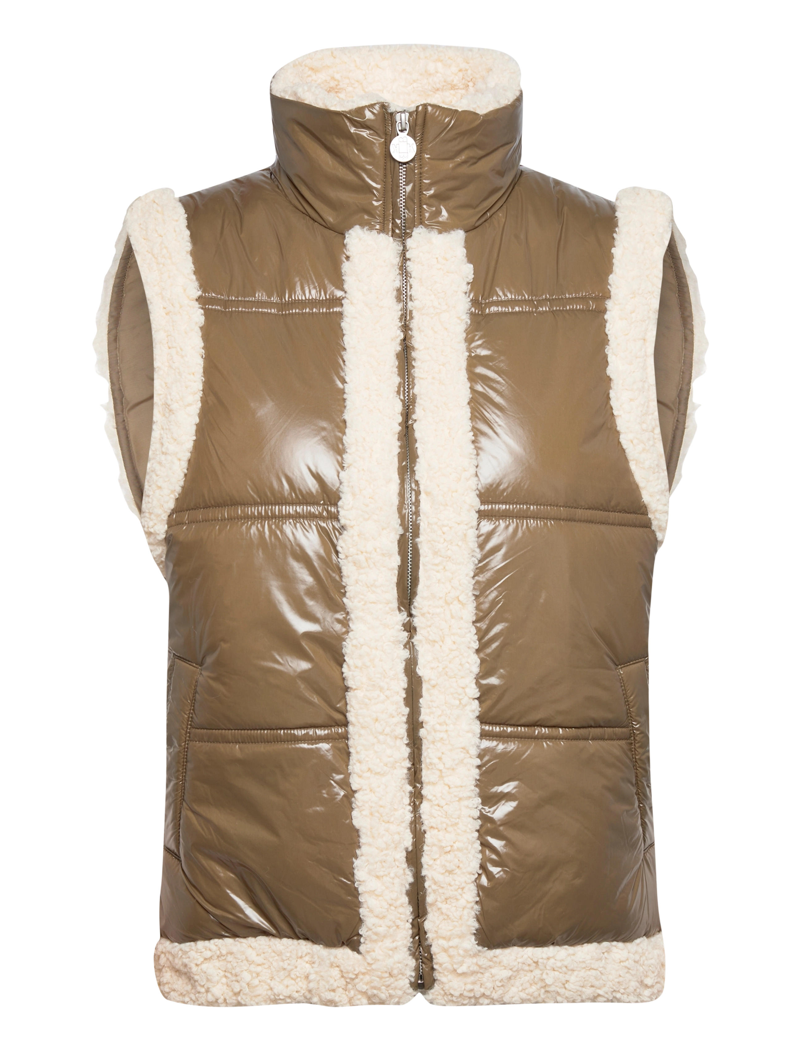 Barbara Kristoffersen by Rosemunde Teddy Vest - Vadderade västar - ARMYNA / brown