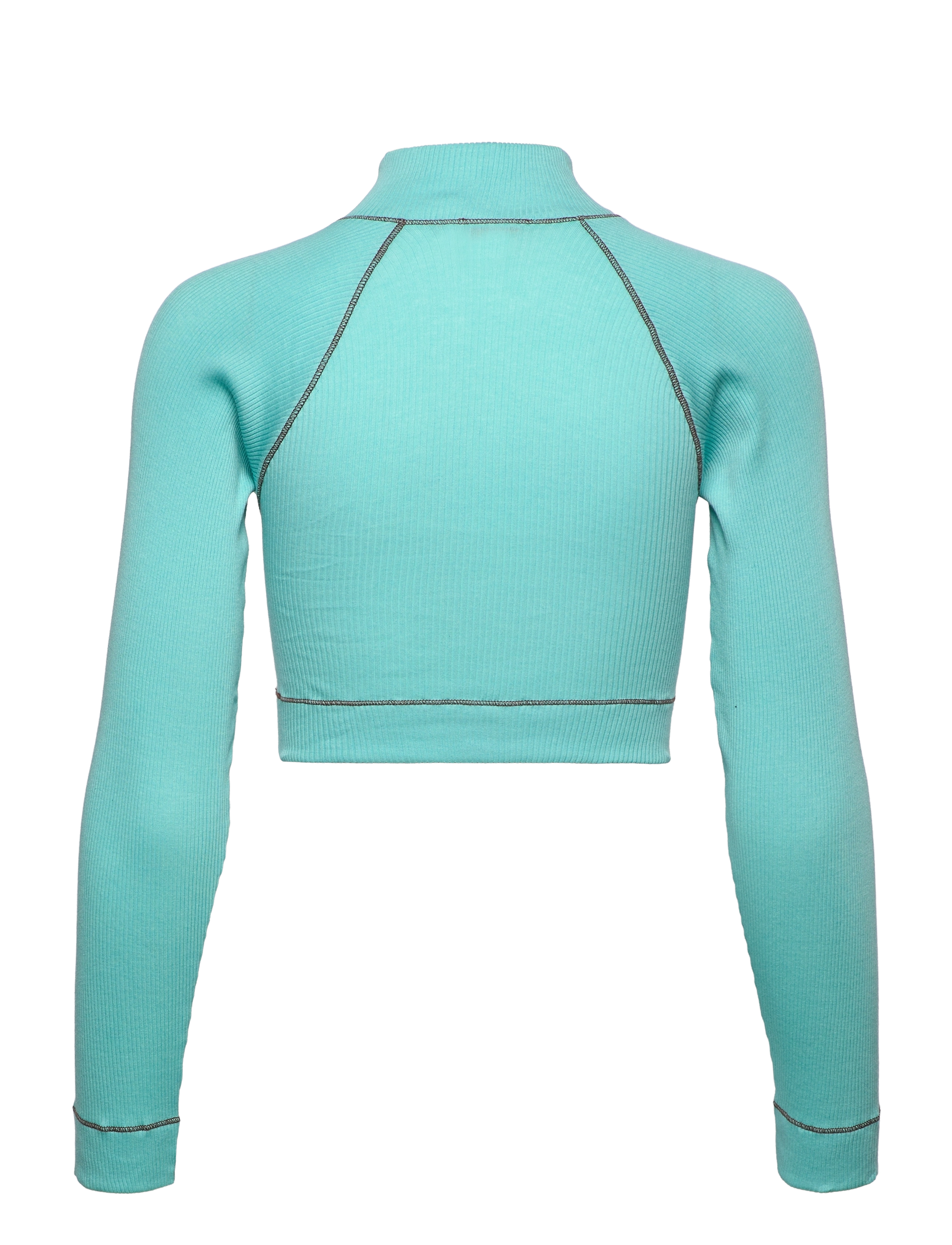 Barbara Kristoffersen by Rosemunde - Short turtle zip T-shirt - laveste priser - amazonite - 1