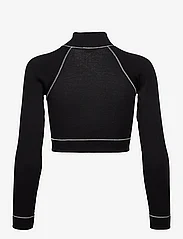 Barbara Kristoffersen by Rosemunde - Short turtle zip T-shirt - crop tops - black - 1