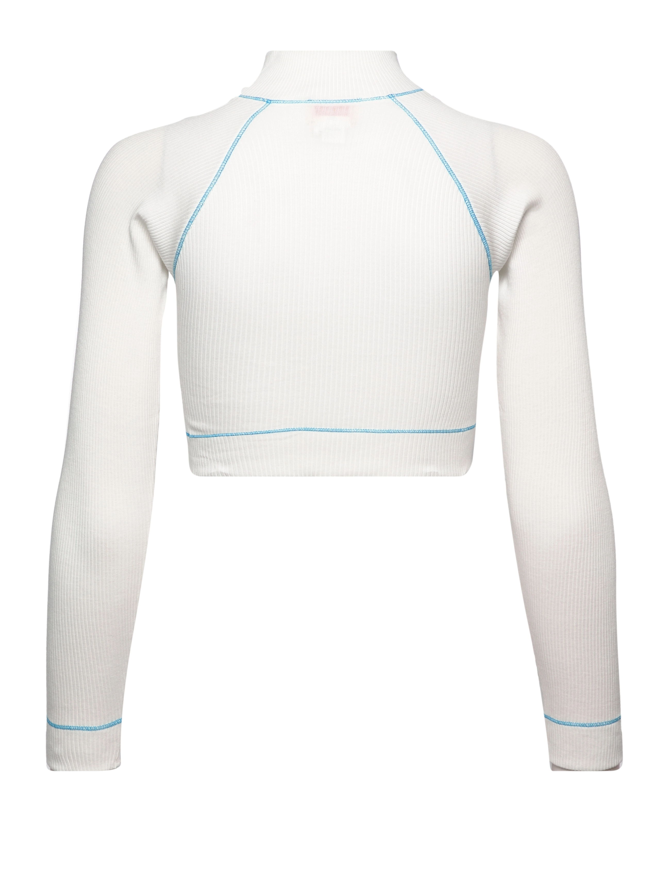 Barbara Kristoffersen by Rosemunde - Short turtle zip T-shirt - laveste priser - ivory - 2