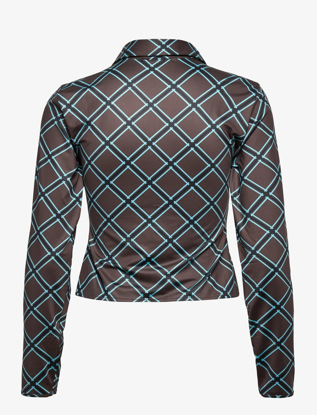 Barbara Kristoffersen by Rosemunde - Shirt LS - langærmede skjorter - brown check print - 1