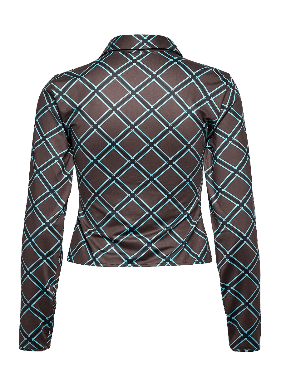 Barbara Kristoffersen by Rosemunde - Shirt - langærmede skjorter - brown check print - 2