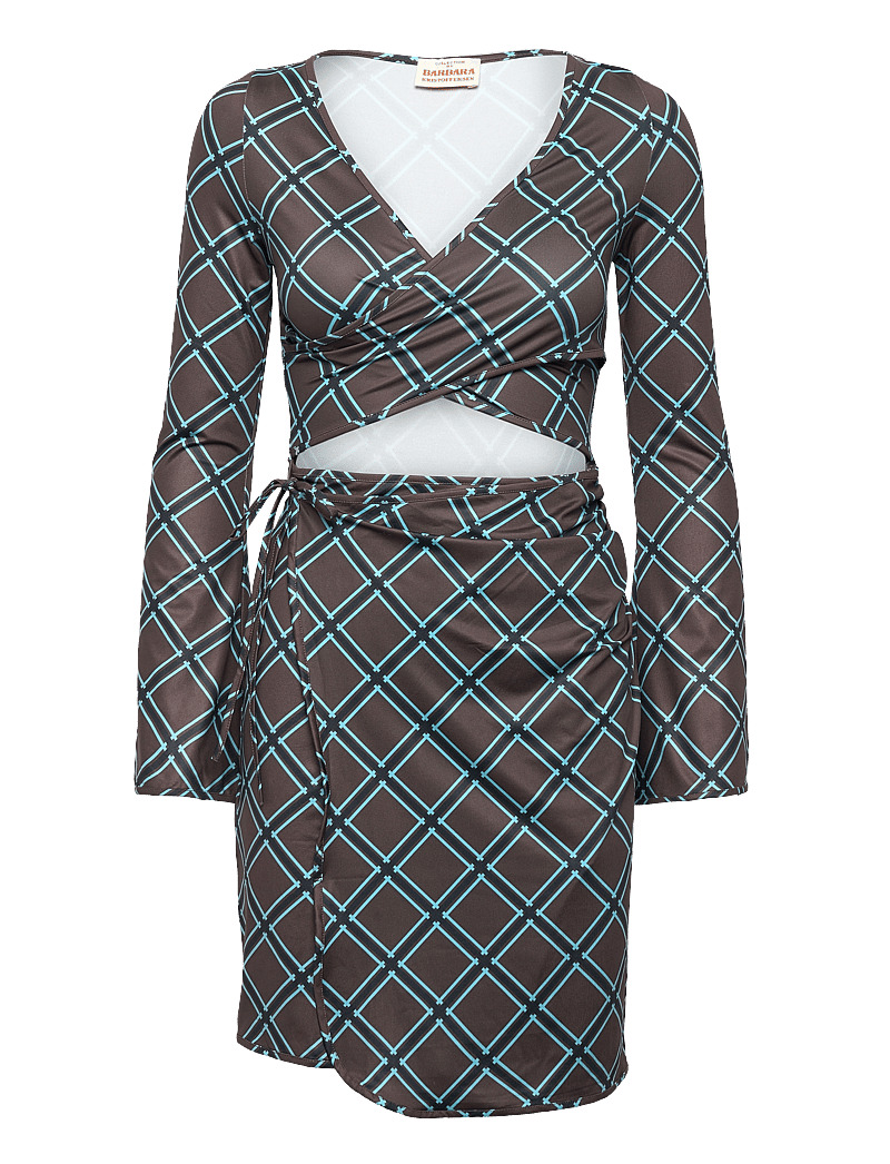 Barbara Kristoffersen by Rosemunde - Dress - slå-om-kjoler - brown check print - 0