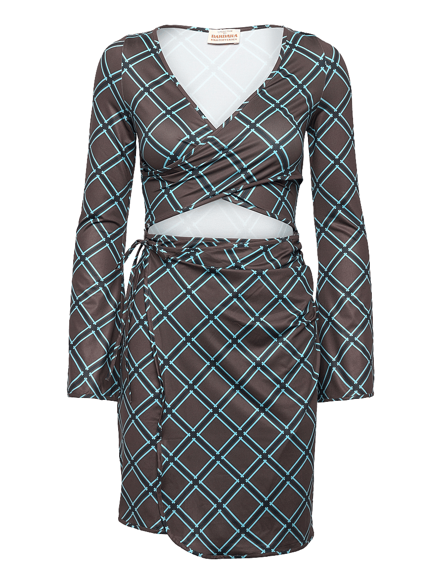 Barbara Kristoffersen by Rosemunde - Dress - wrap dresses - brown check print - 0
