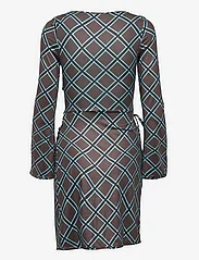 Barbara Kristoffersen by Rosemunde - Dress - party wear at outlet prices - brown check print - 1