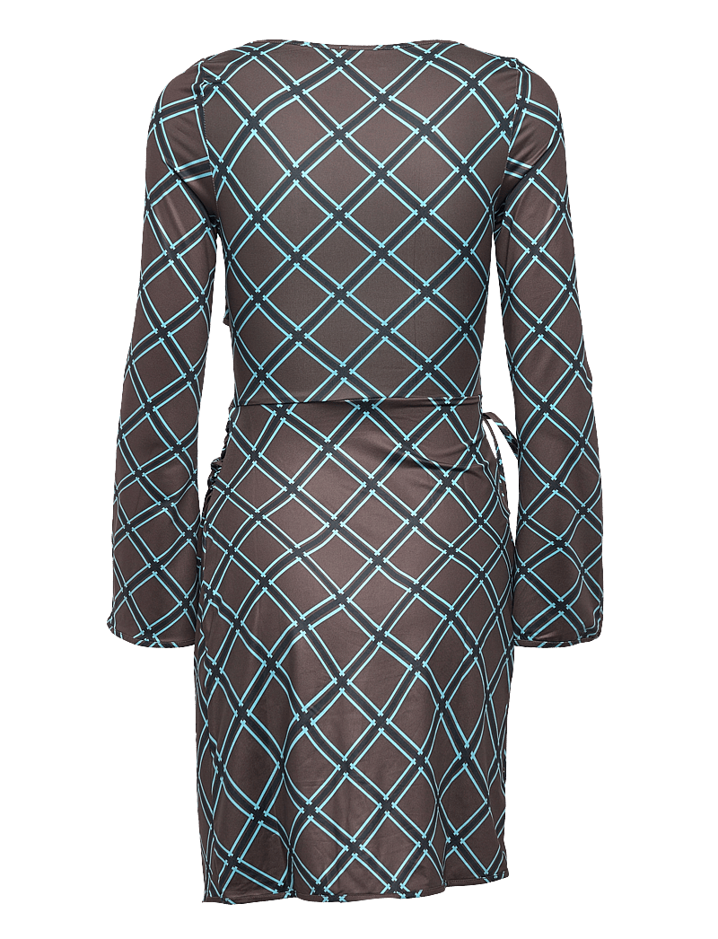 Barbara Kristoffersen by Rosemunde - Dress - slå-om-kjoler - brown check print - 1