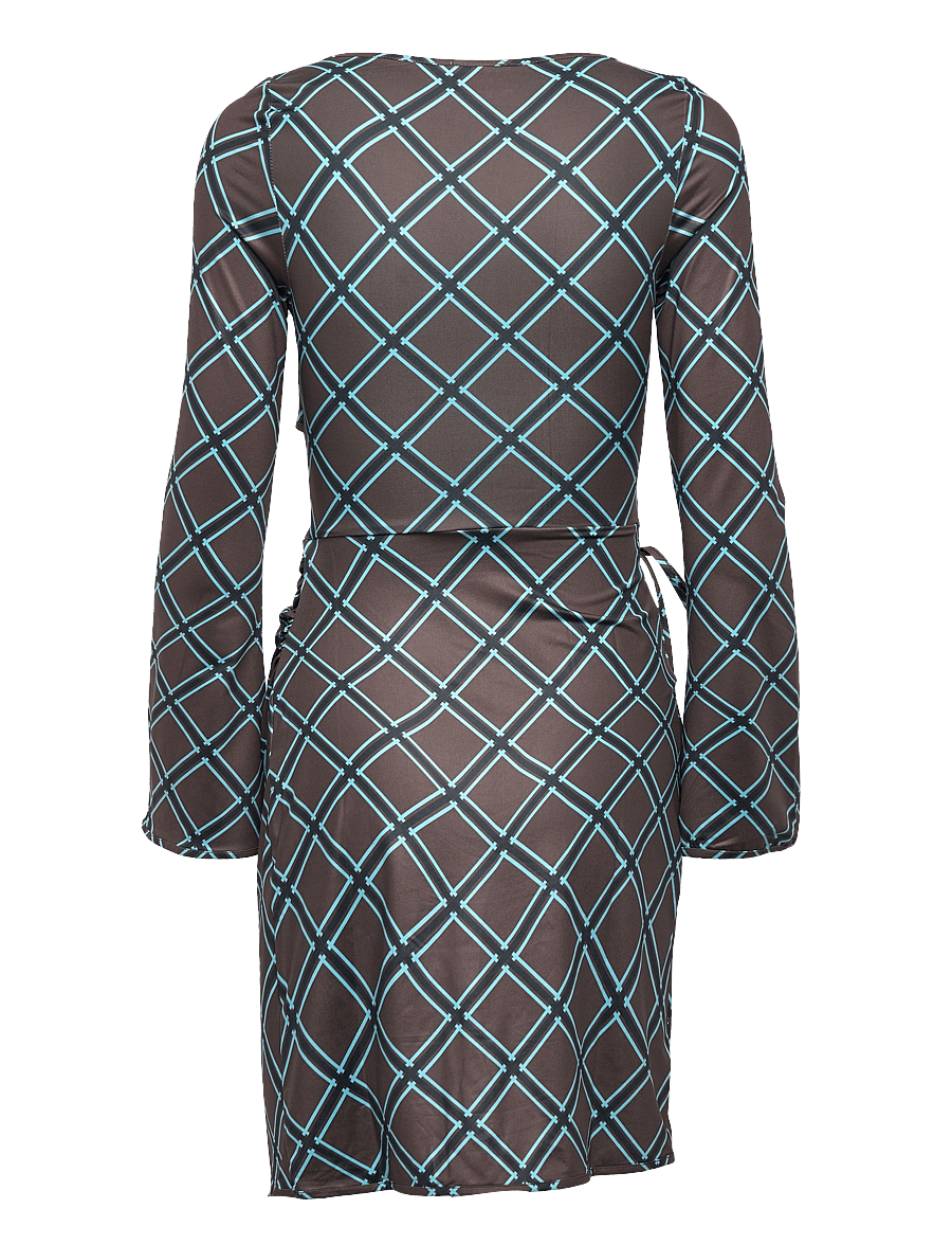 Barbara Kristoffersen by Rosemunde - Dress - wrap dresses - brown check print - 1