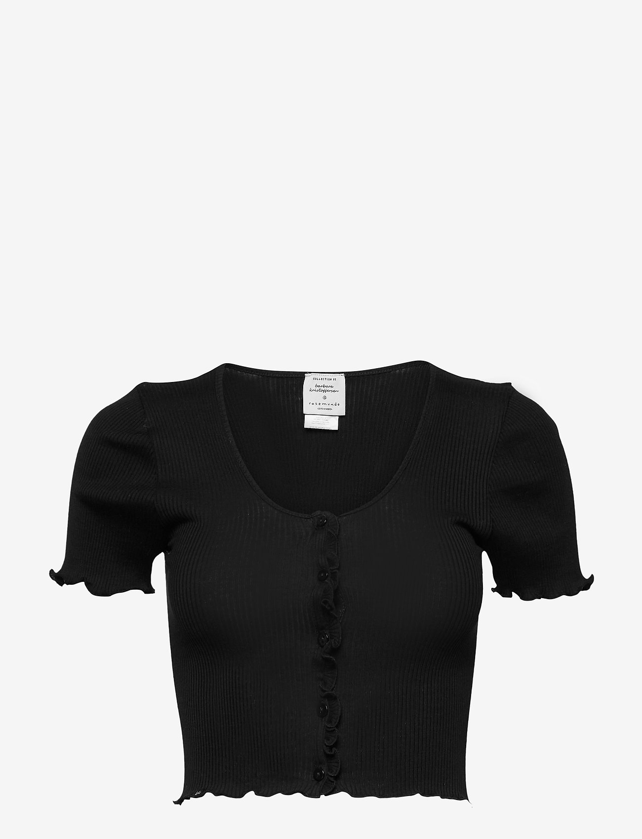 Barbara Kristoffersen by Rosemunde - Silk cardigan ss - black - 0