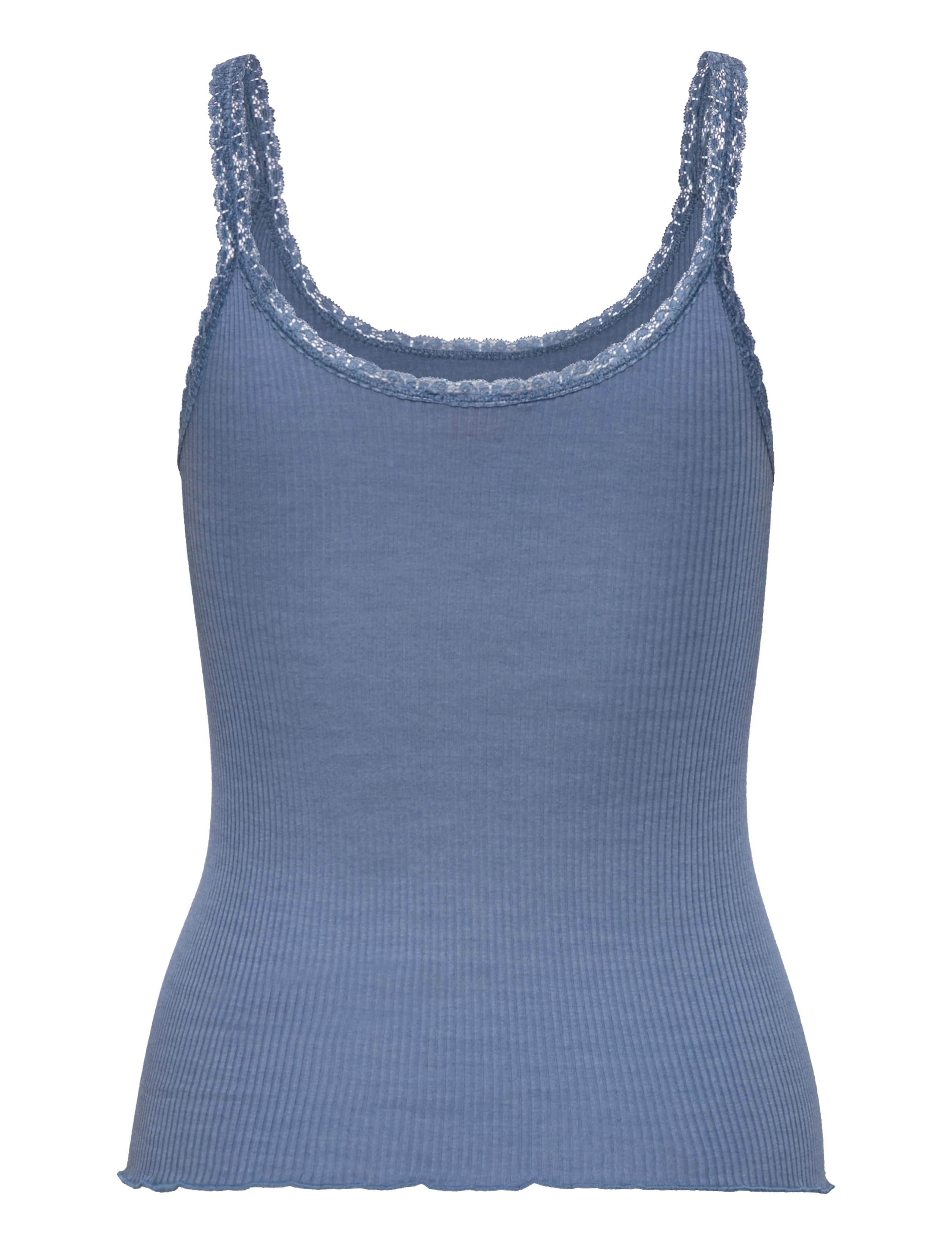 Barbara Kristoffersen by Rosemunde - Cotton top regular w/ lace - china blue - 1