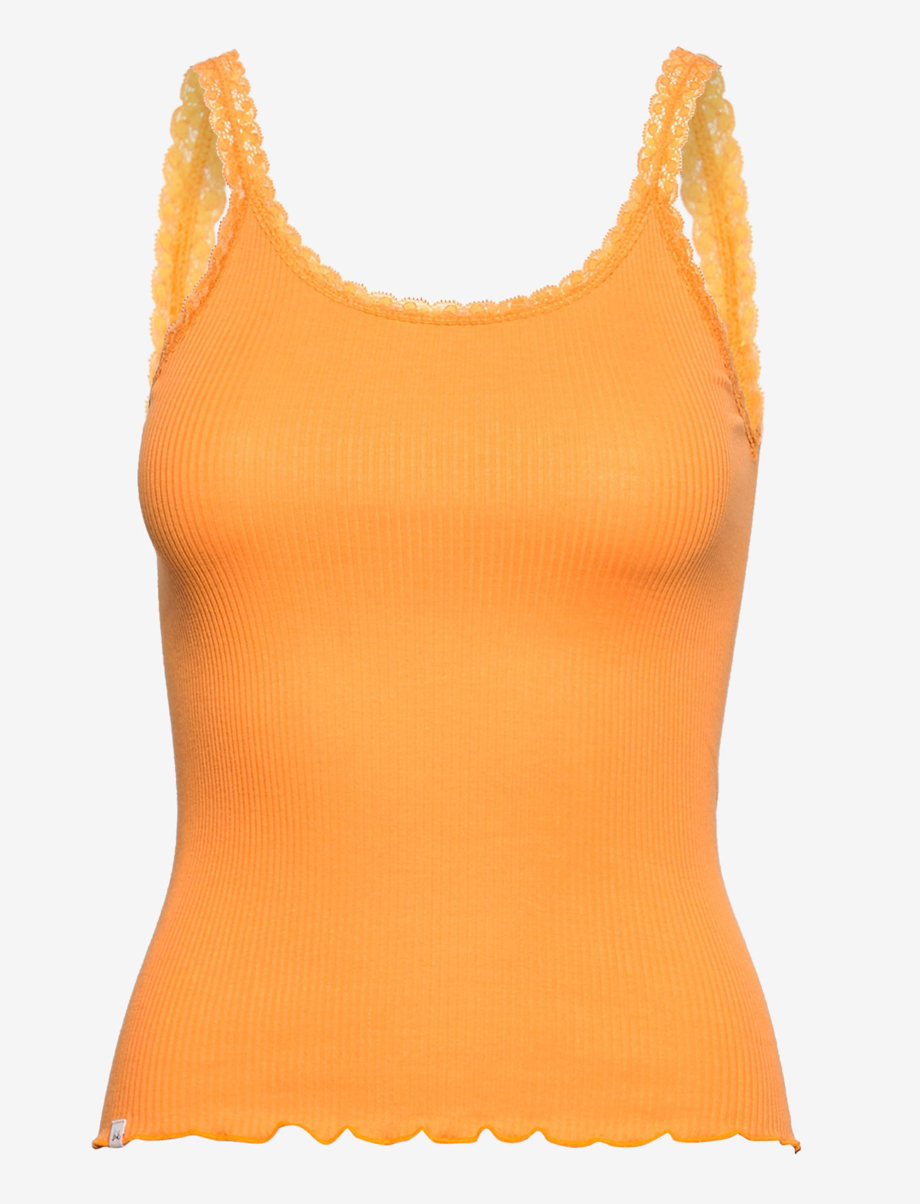Barbara Kristoffersen by Rosemunde - Cotton top regular w/ lace - tangarine orange - 0