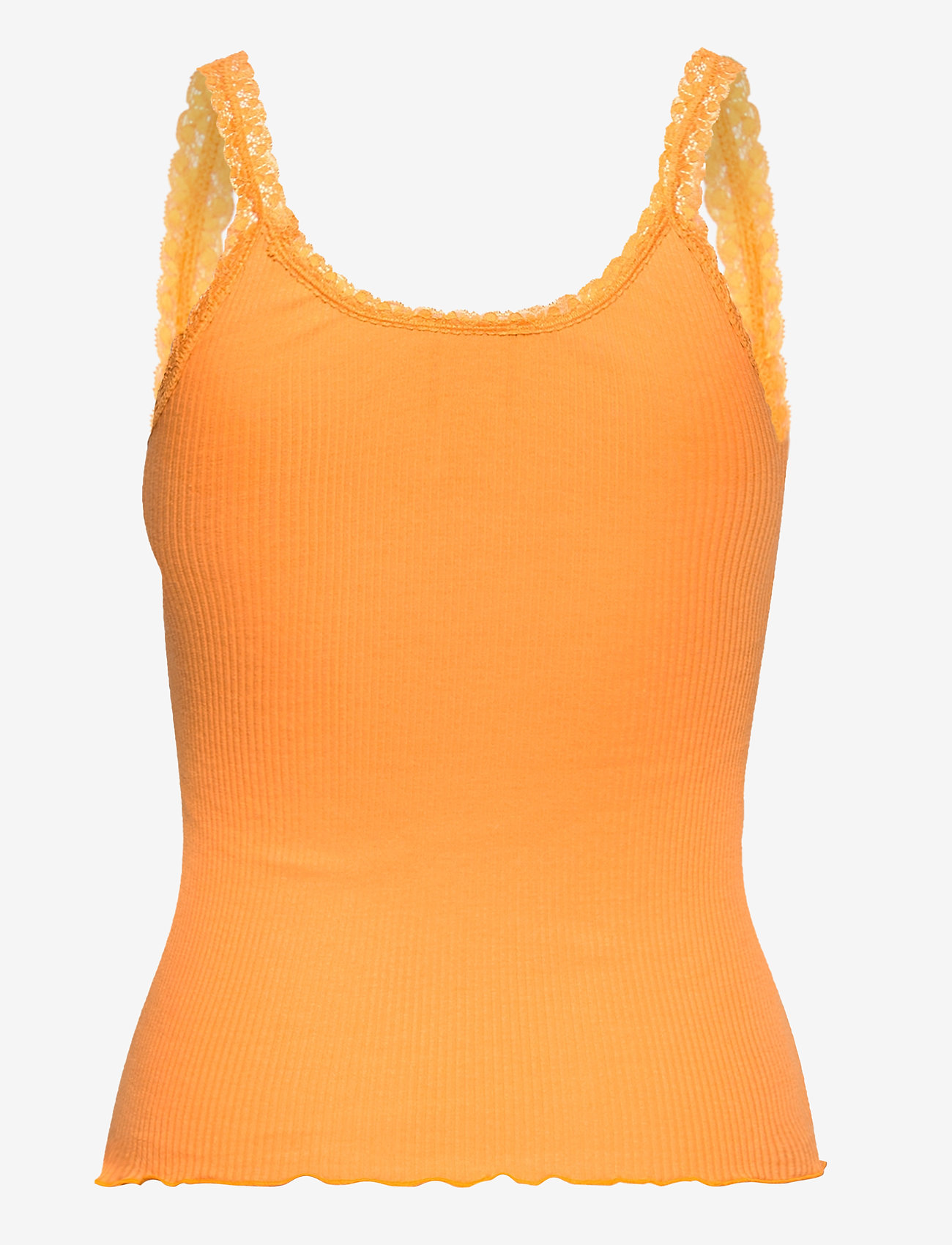 Barbara Kristoffersen by Rosemunde - Cotton top regular w/ lace - tangarine orange - 1