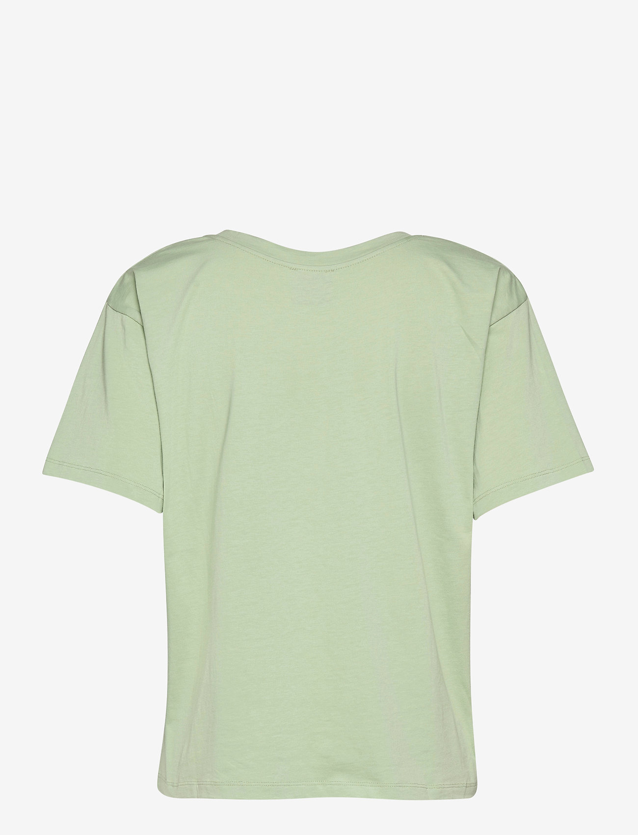 Barbara Kristoffersen by Rosemunde - Organic t-shirt ss - smoke green w/ donut print - 1