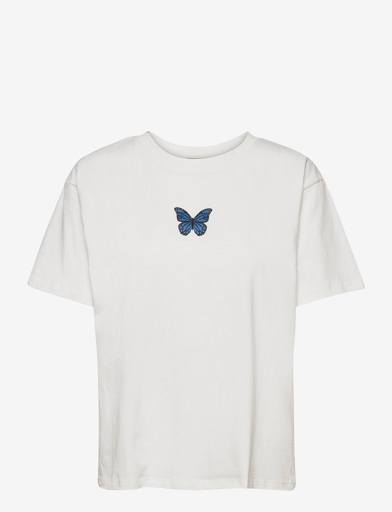 WHITE W/ BUTTERFLY PRINT
