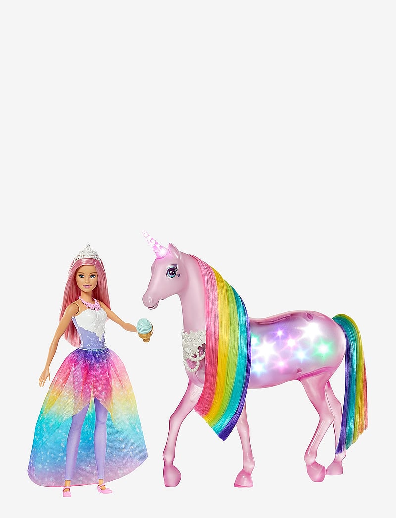Barbie Doll Barbie Magical Lights Unicorn Barbie Unicorn Toy, 65th