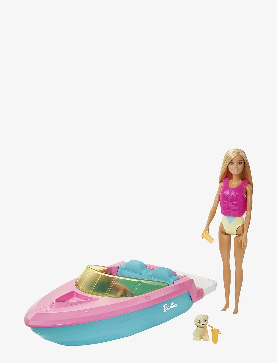 Barbie - Doll and Boat with Puppy and Accessories, Floats in Water, for 3 to 7 Year Olds - multi color - 0