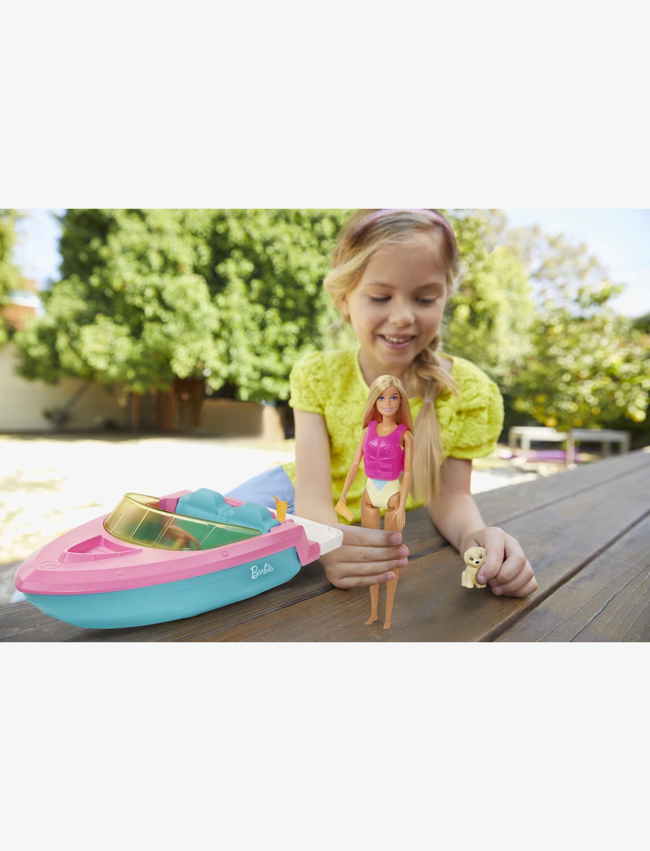 Barbie - Doll and Boat with Puppy and Accessories, Floats in Water, for 3 to 7 Year Olds - multi color - 2