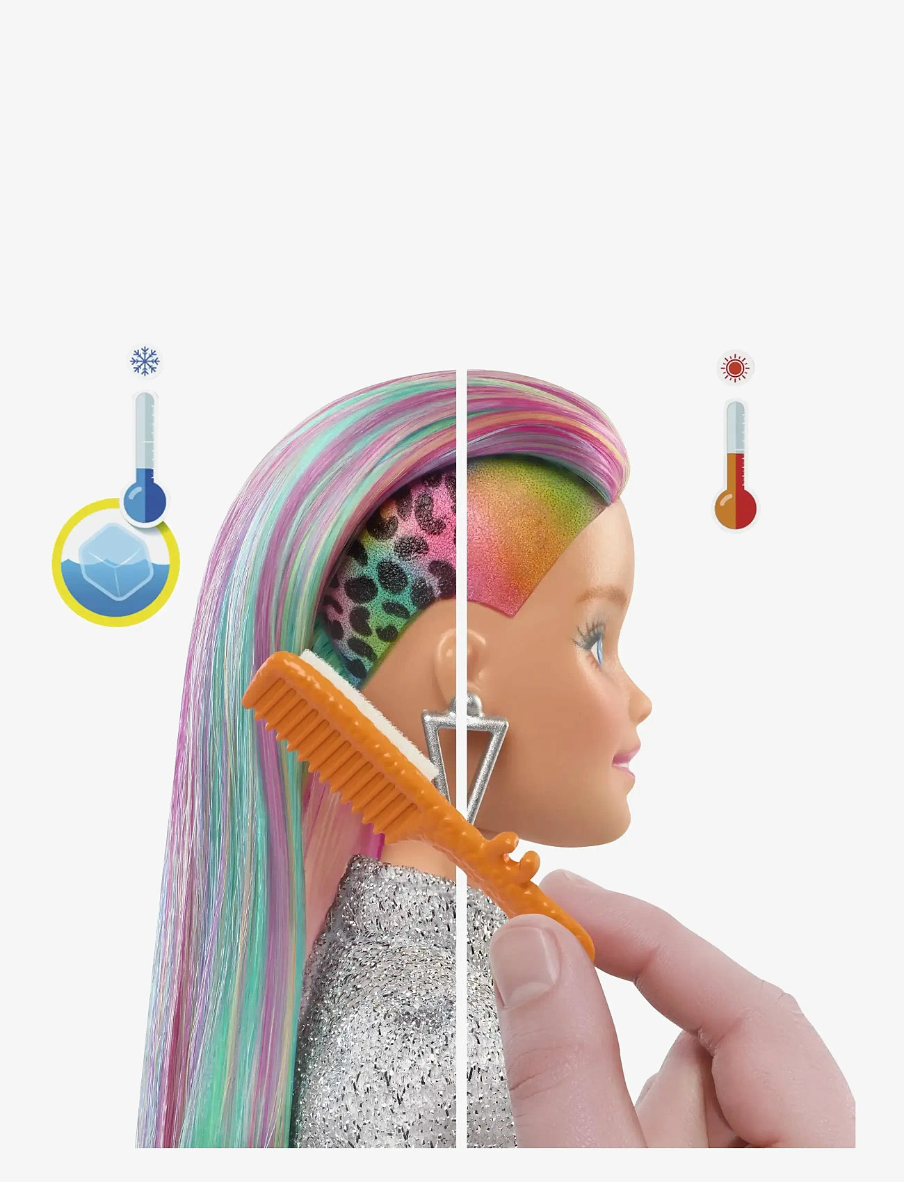 Barbie - Totally Hair Leopard Rainbow Hair Doll - multi color - 2