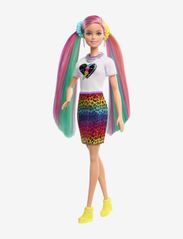 Barbie - Totally Hair Leopard Rainbow Hair Doll - laveste priser - multi color - 3