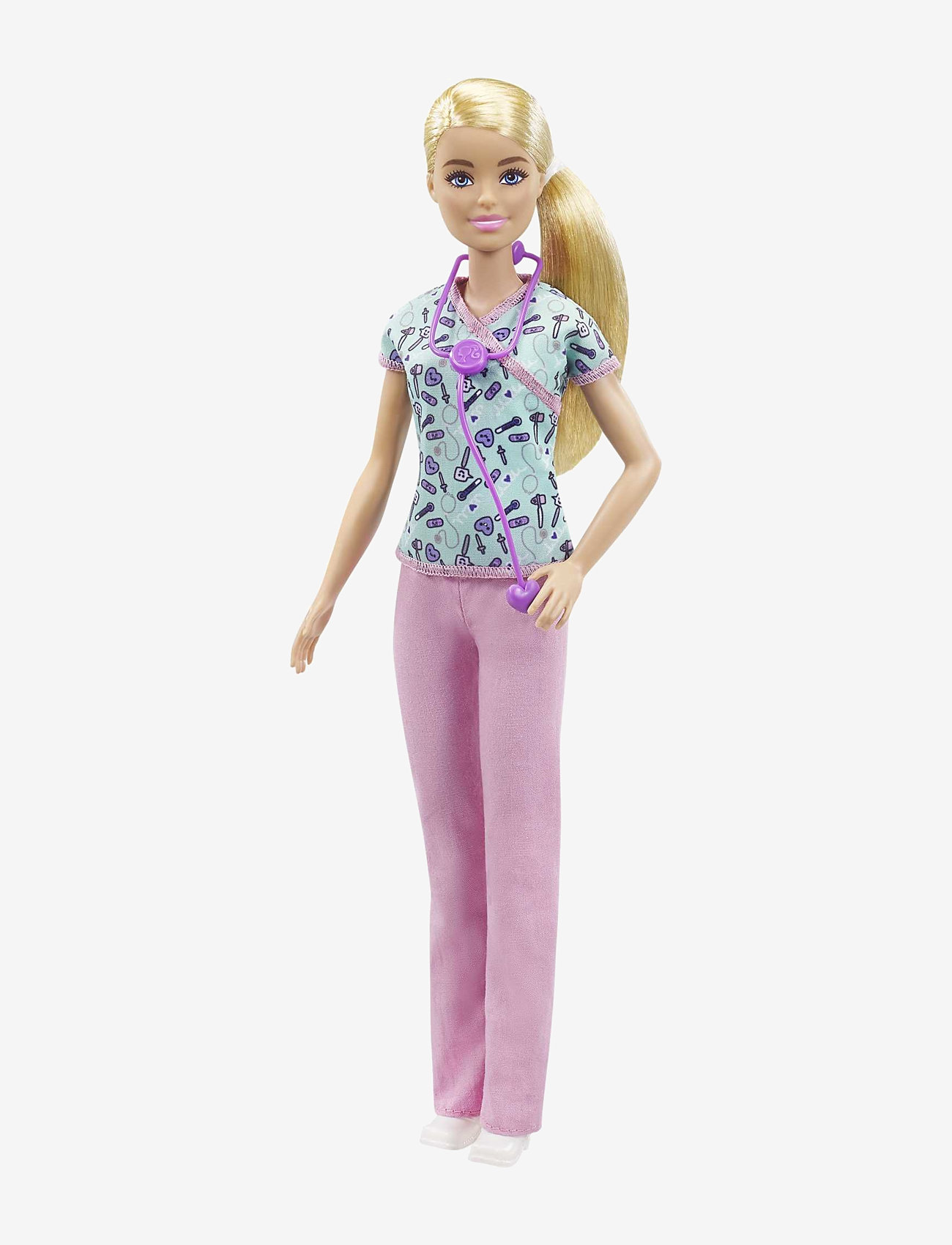 Barbie - Nurse Doll with Scrubs, Clothes and Accessories - dukker - multi color - 0