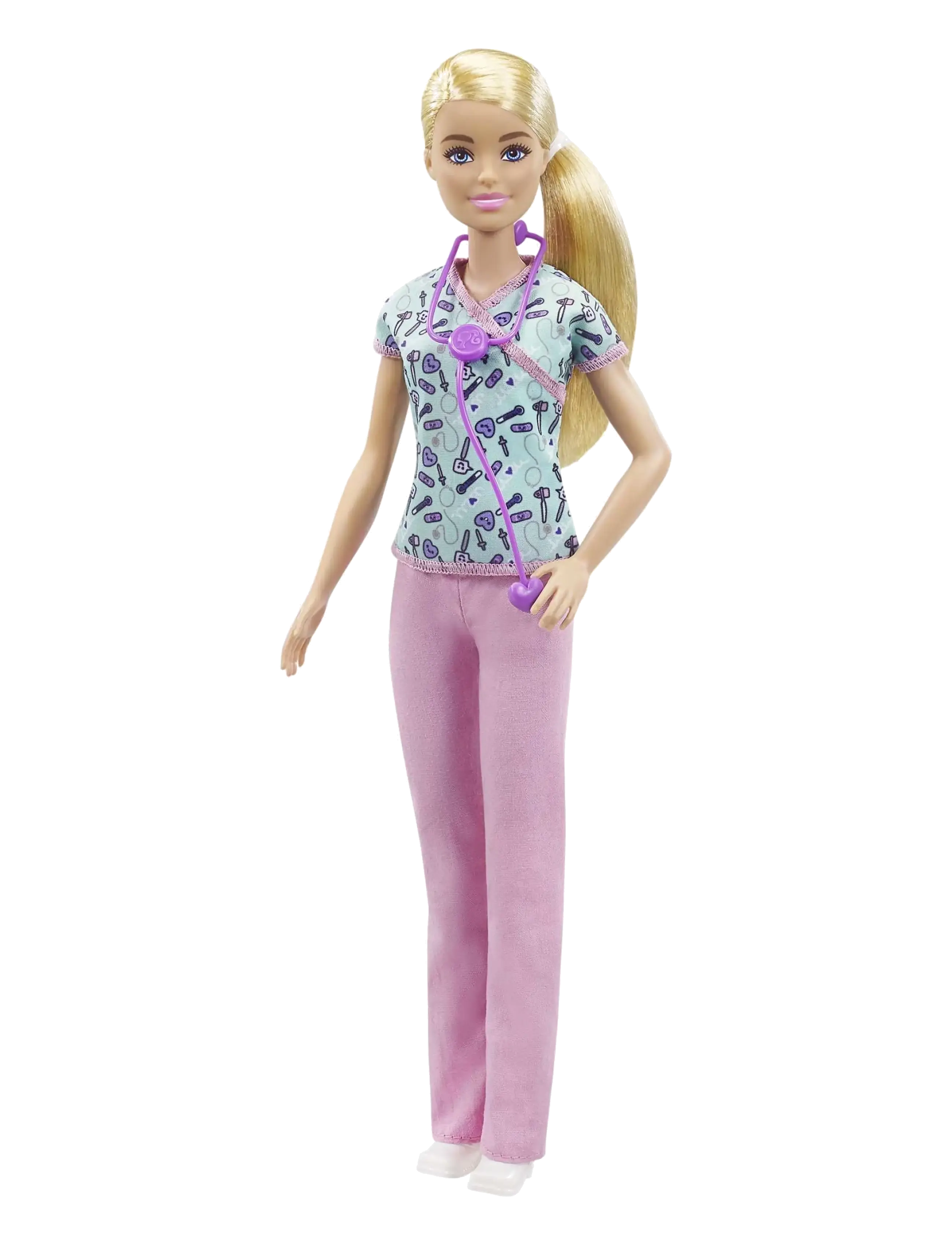 Barbie Nurse Doll with Scrubs, Clothes and Accessories - Dukker - MULTI COLOR / multi