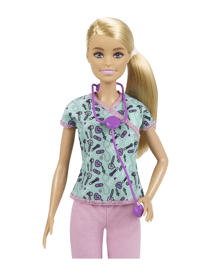 Barbie - Nurse Doll with Scrubs, Clothes and Accessories - dúkkur - multi color - 3