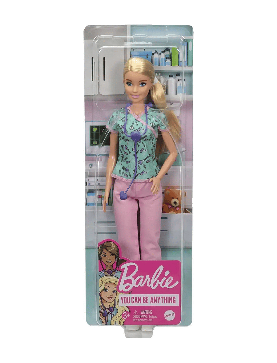 Barbie - Nurse Doll with Scrubs, Clothes and Accessories - dúkkur - multi color - 5