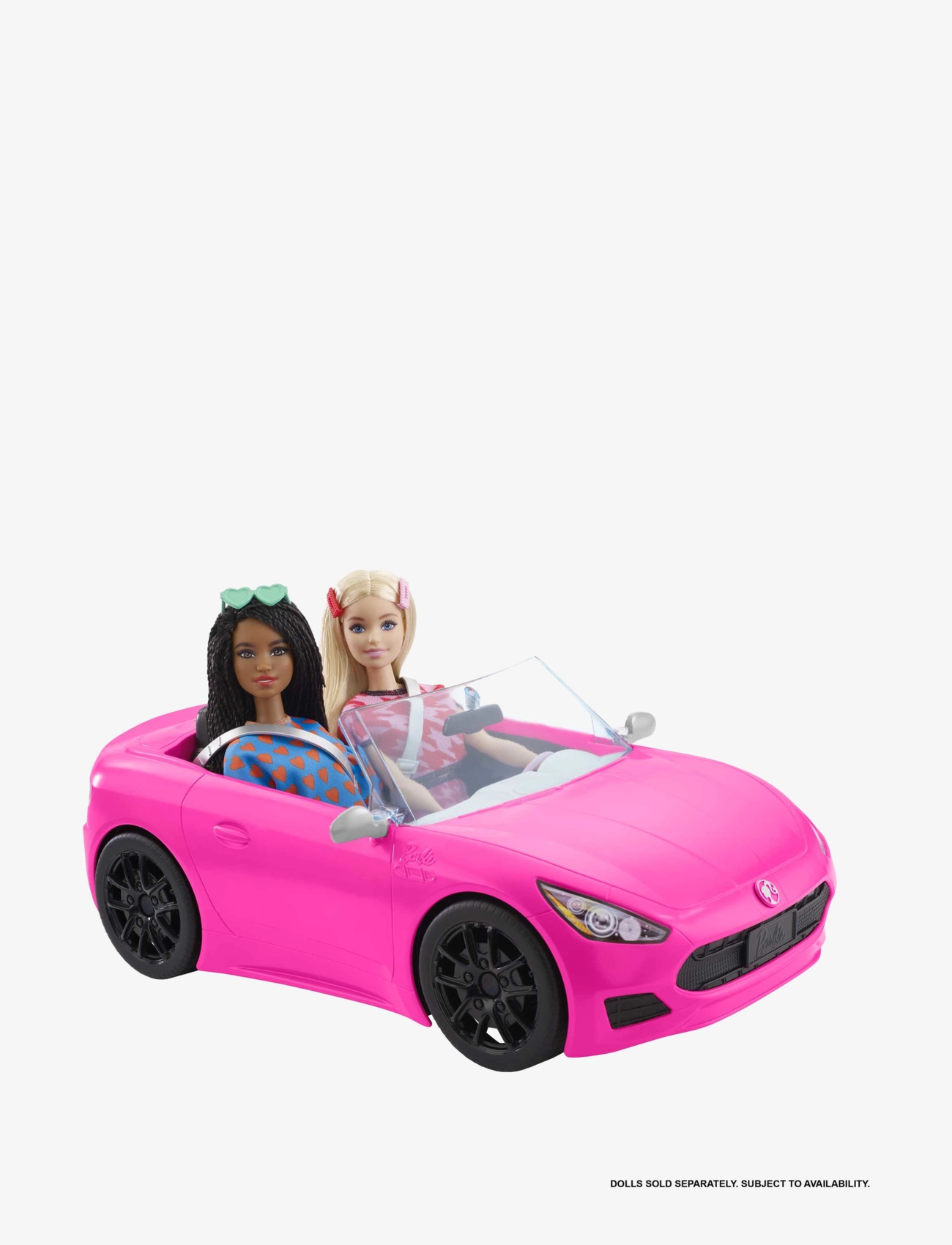 Barbie - Pink Convertible Vehicle Toy with Rolling Wheels - laveste priser - multi color - 1