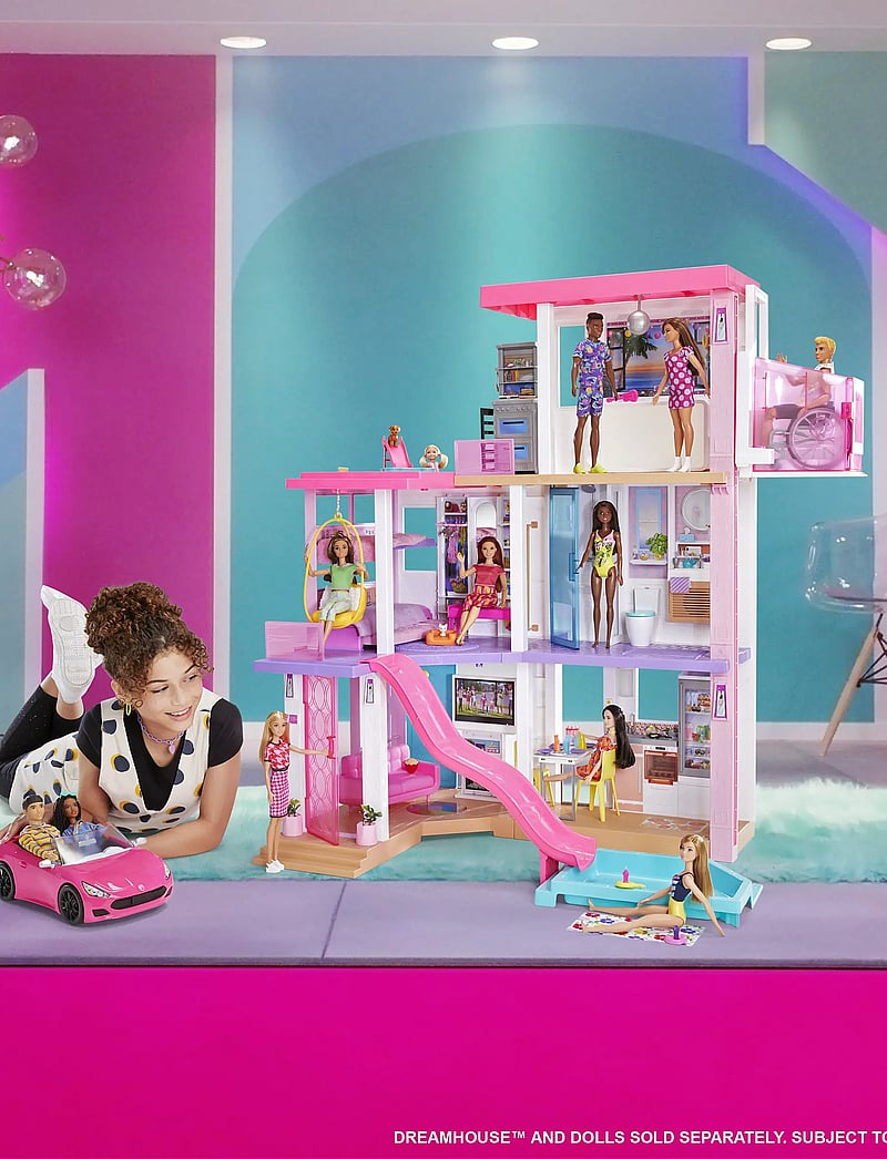 Barbie - Pink Convertible Vehicle Toy with Rolling Wheels - multi color - 4