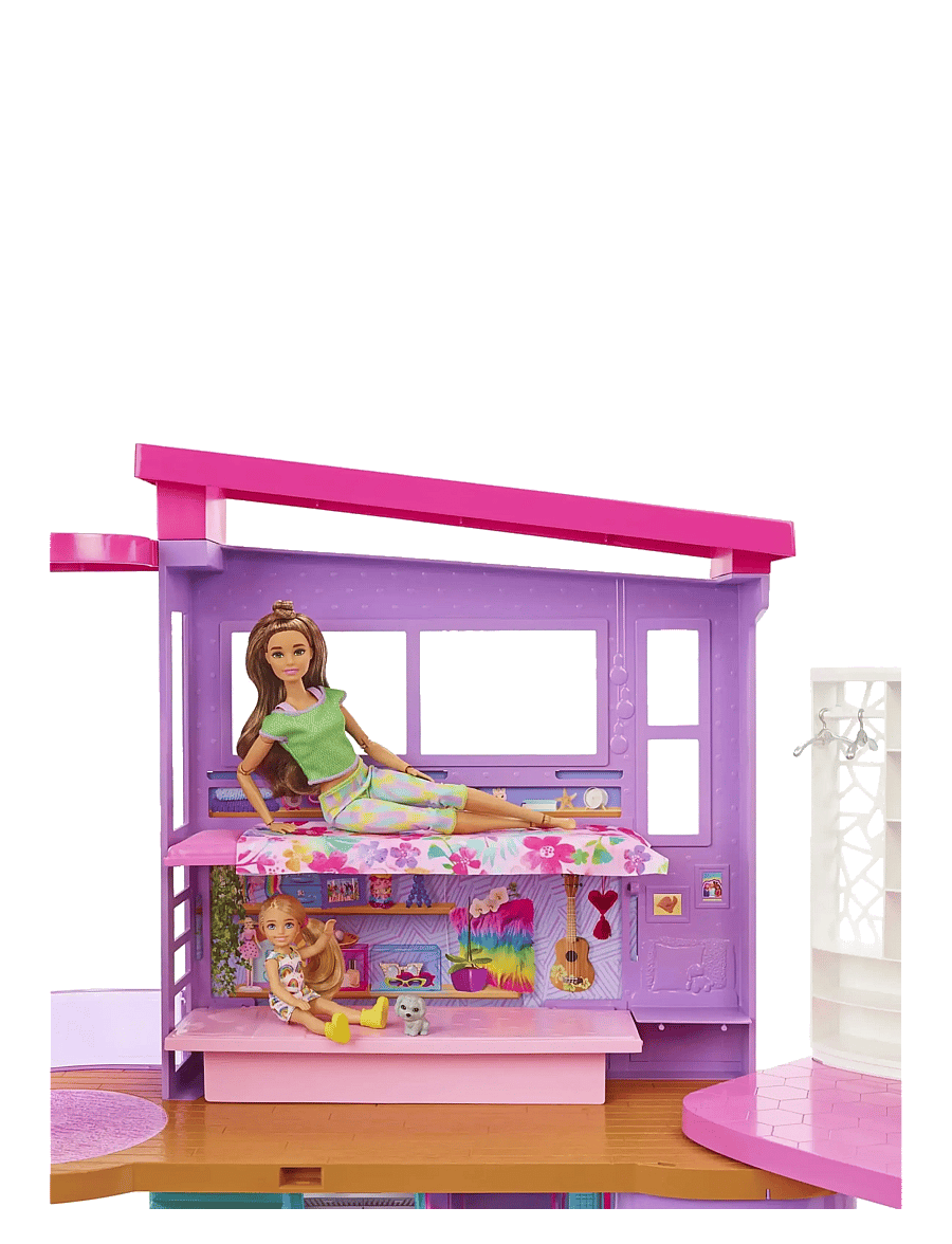 Barbie - Vacation House Playset with 30+ Pieces, Toy for 3 Year Olds & Up - puppenhäuser - multi color - 3