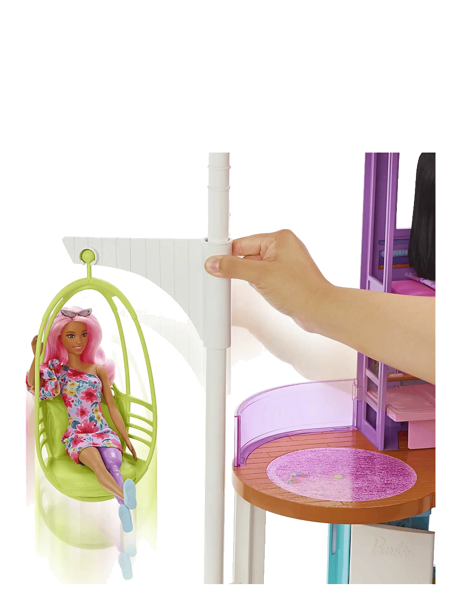 Barbie - Vacation House Playset with 30+ Pieces, Toy for 3 Year Olds & Up - puppenhäuser - multi color - 5