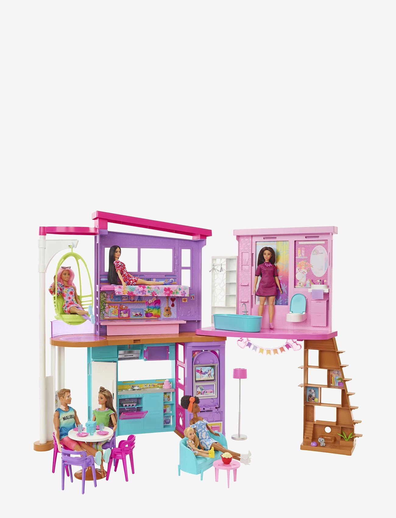 Barbie - Vacation House Playset with 30+ Pieces, Toy for 3 Year Olds & Up - dukkehuse - multi color - 5