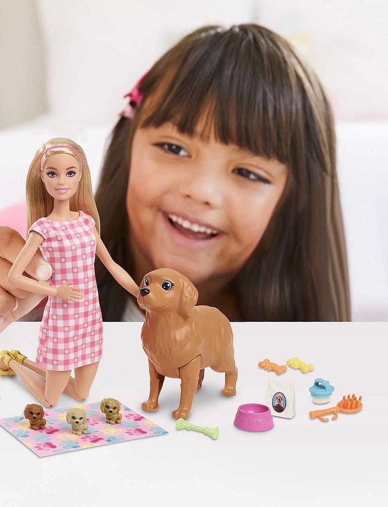 Barbie - Newborn Pups Playset with Doll & Animal Toys - dolls - multi color - 0