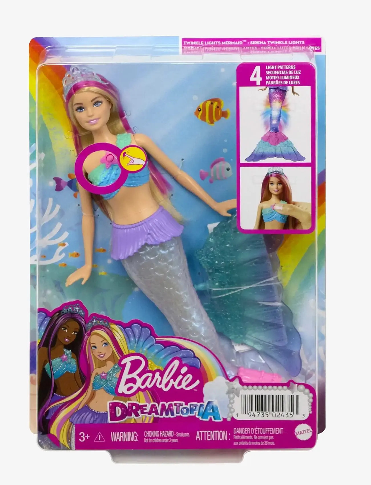 Barbie - Dreamtopia Twinkle Lights Mermaid Light-Up Doll - multi color - 2