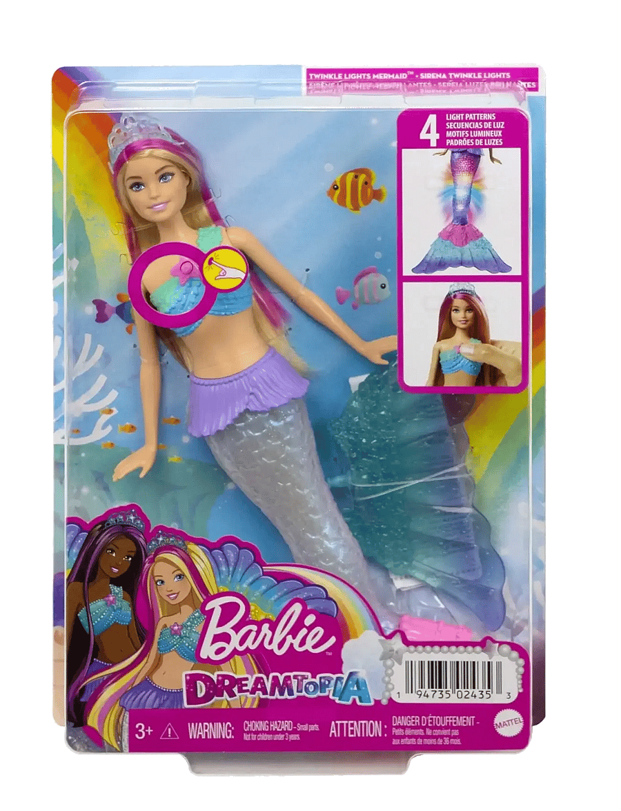 Barbie - Dreamtopia Twinkle Lights Mermaid Light-Up Doll - nukud - multi color - 2