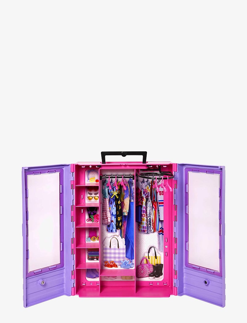 Barbie - Fashionistas Closet with 6 Hangars, Accessory Features Translucent Doors, Racks & Shelves - nukumaja tarvikud - multicolor - 3