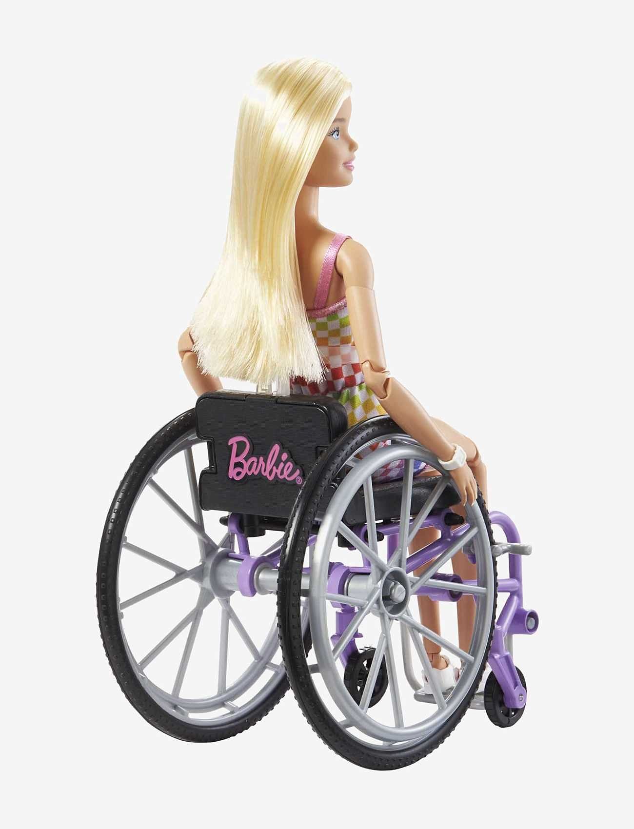 Barbie - Fashionistas Doll #194 with Wheelchair & Ramp, Blond Hair, Rainbow Dress & Accessories - dockor - multi color - 4