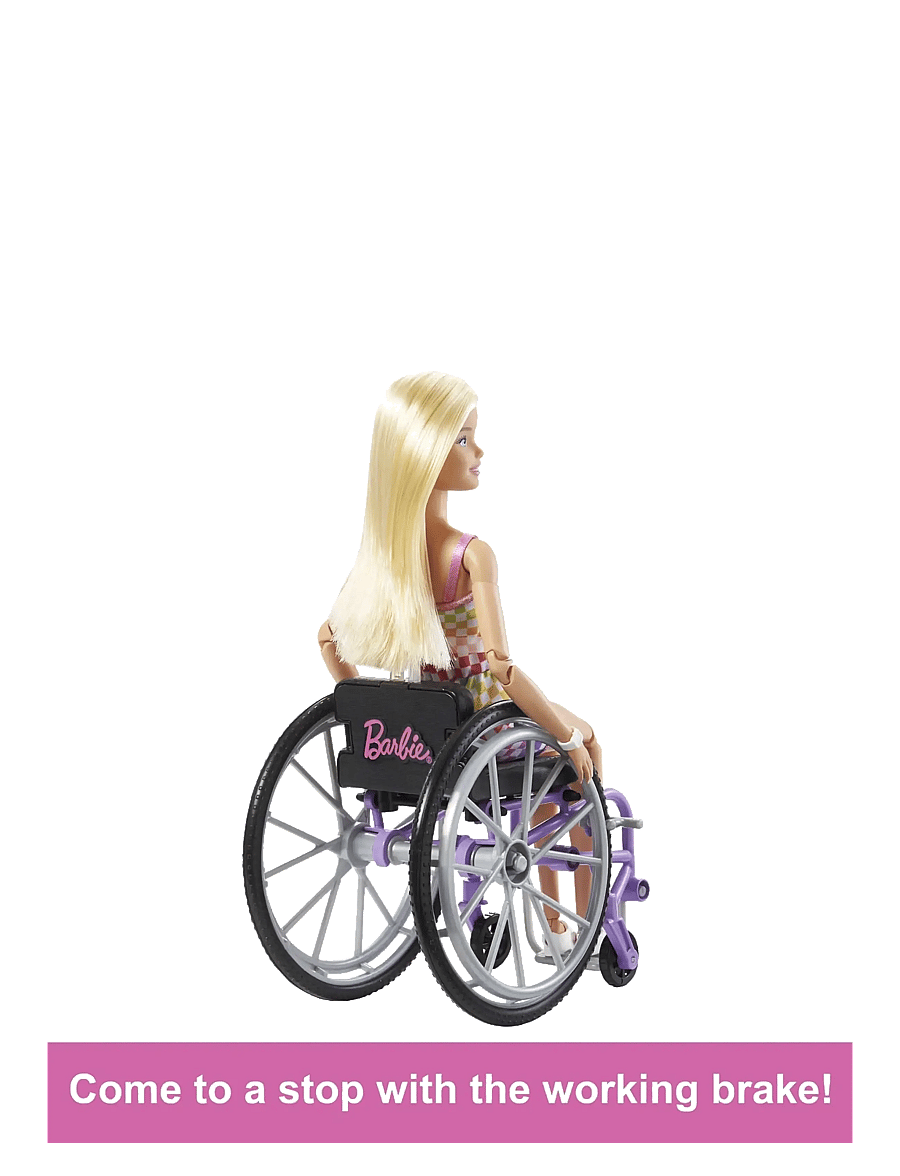 Barbie - Fashionistas Doll #194 with Wheelchair & Ramp, Blond Hair, Rainbow Dress & Accessories - die niedrigsten preise - multi color - 5