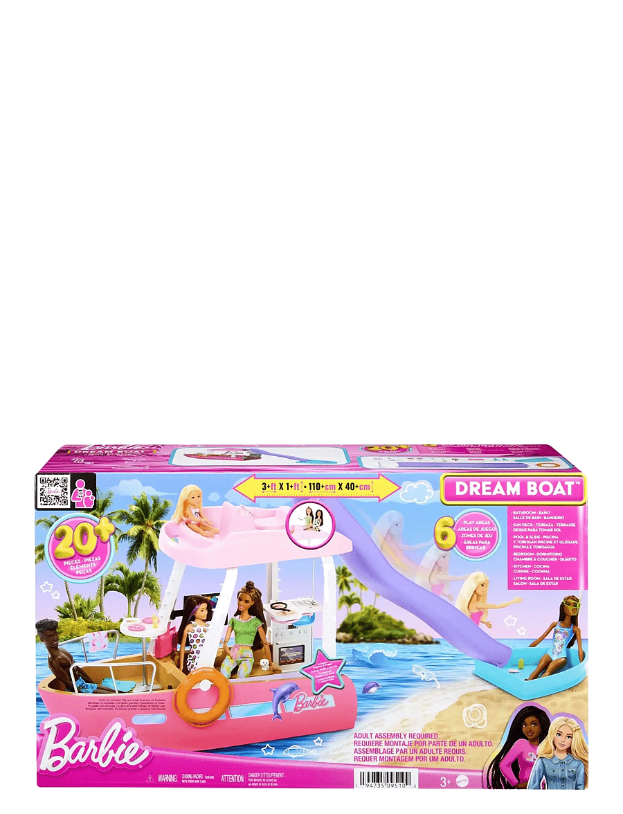 Barbie - Dream Boat Playset with Pool, Slide and 20+ Accessories - puppen-zubehör - multi color - 5