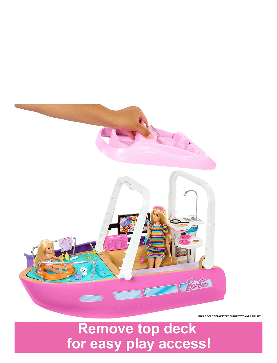 Barbie - Dream Boat Playset with Pool, Slide and 20+ Accessories - puppen-zubehör - multi color - 4