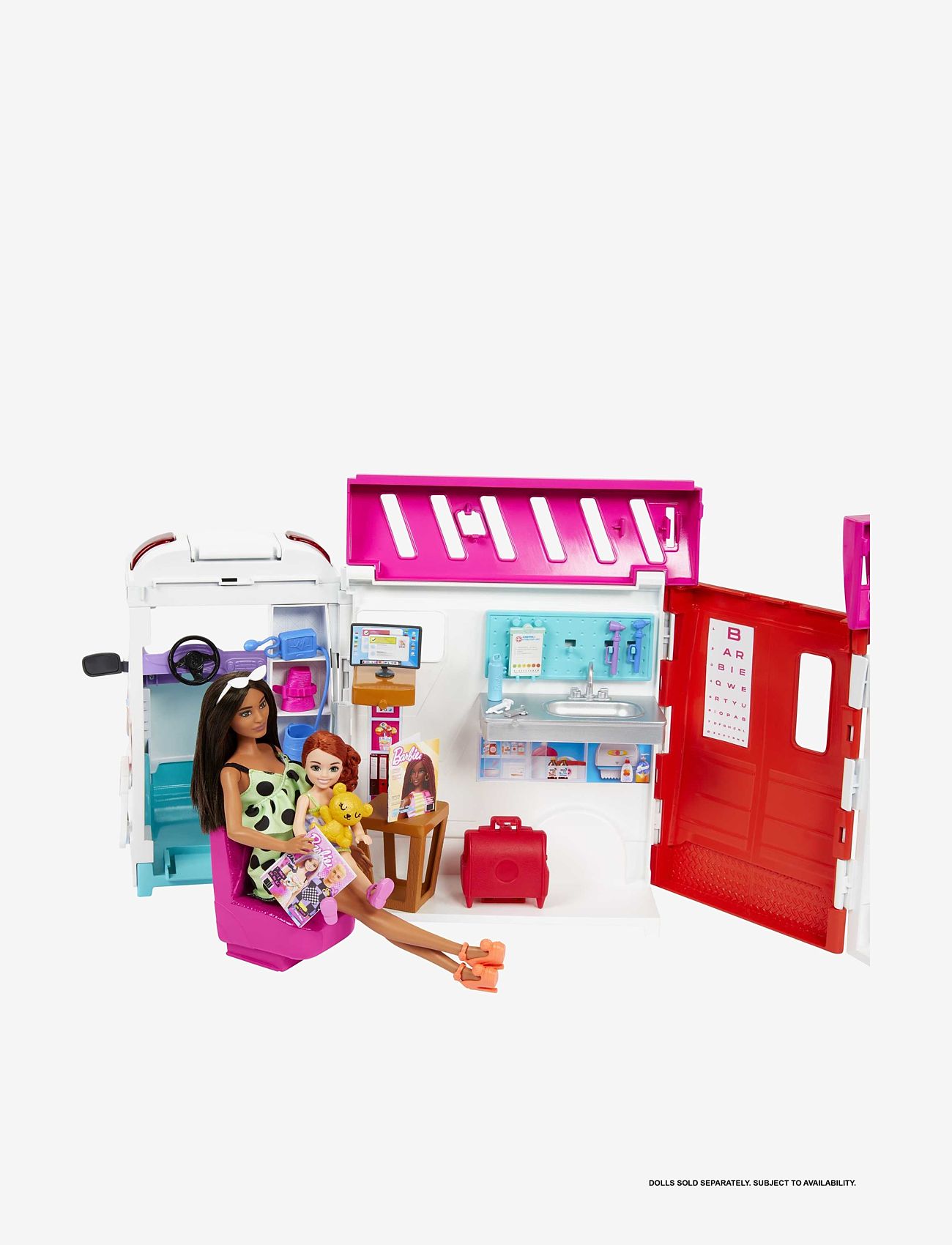 Barbie - Care Clinic Vehicle - dukketilbehør - multi color - 1