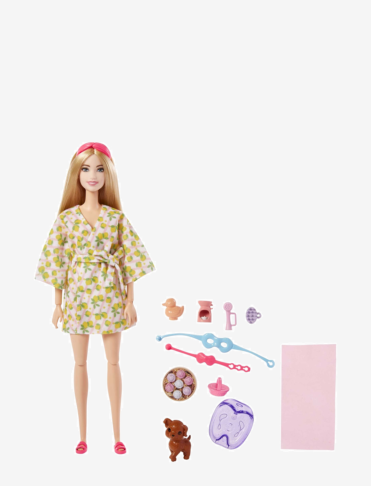 Barbie - Fashionistas Doll with Puppy, Kids Toys, Self-Care Spa Day - dúkkur - multi color - 0