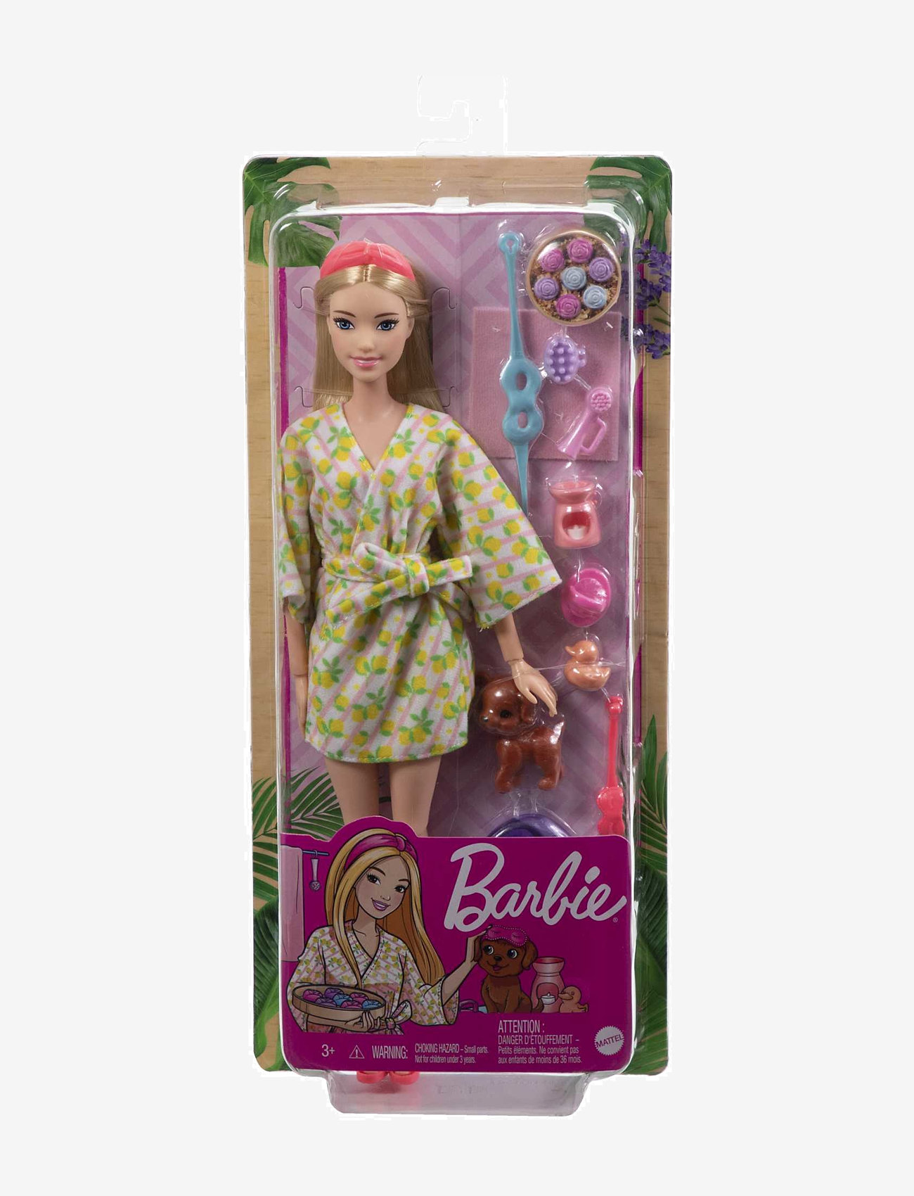 Barbie - Fashionistas Doll with Puppy, Kids Toys, Self-Care Spa Day - dúkkur - multi color - 5