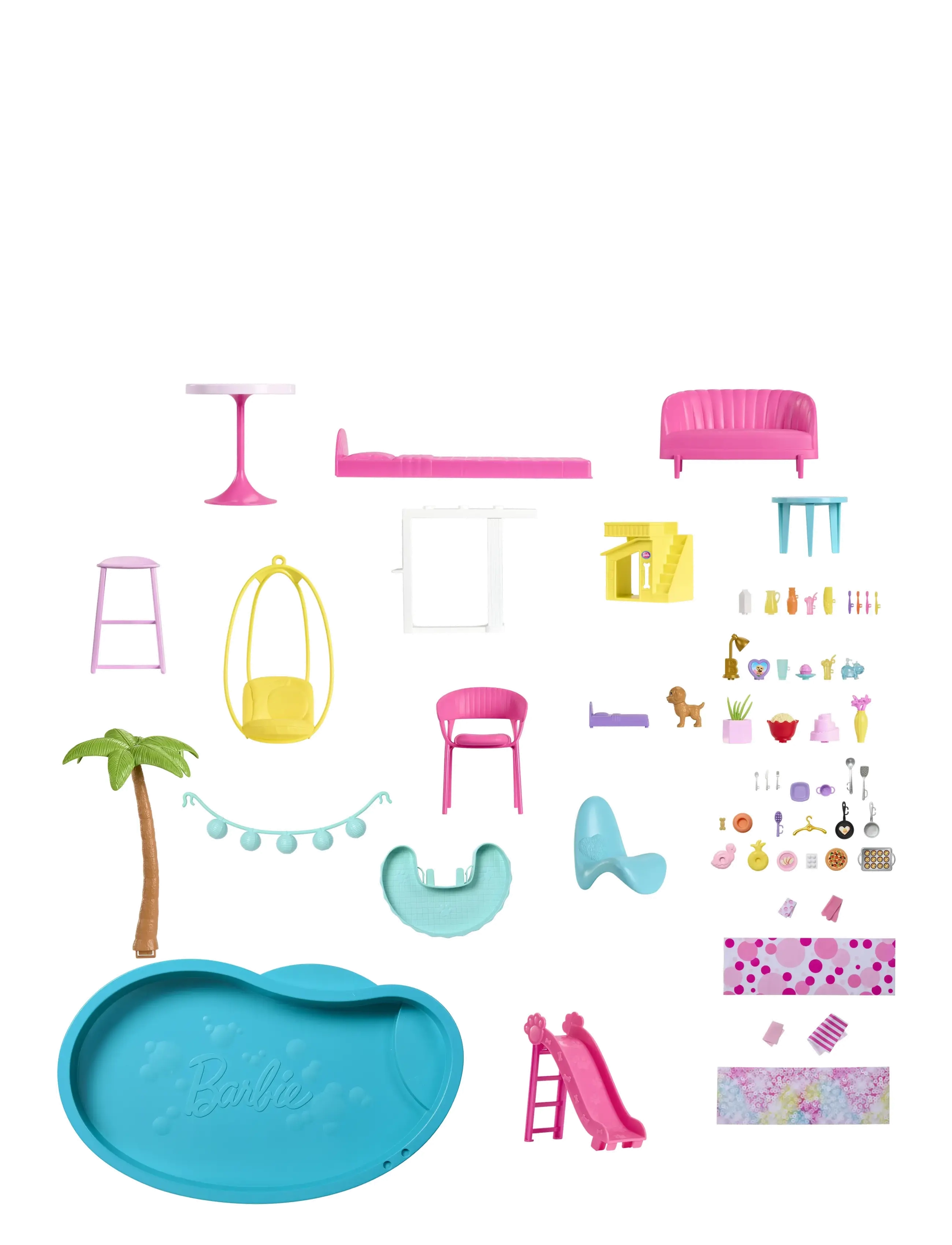 Barbie - Dreamhouse Adventures Dreamhouse, 75+ Pieces, Pool Party Doll House with 3 Story Slide - multi color - 1