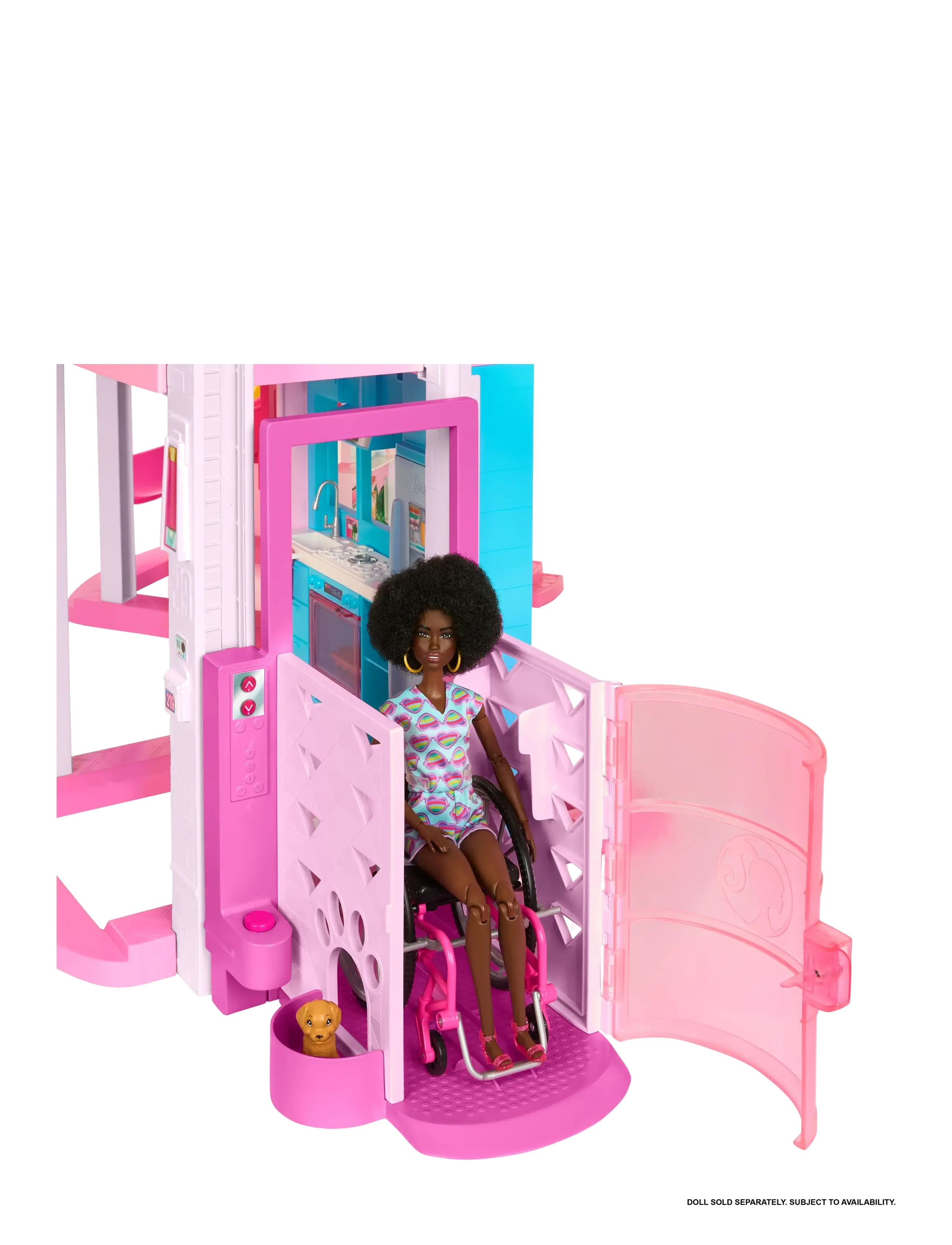 Barbie - Dreamhouse Adventures Dreamhouse, 75+ Pieces, Pool Party Doll House with 3 Story Slide - multi color - 3