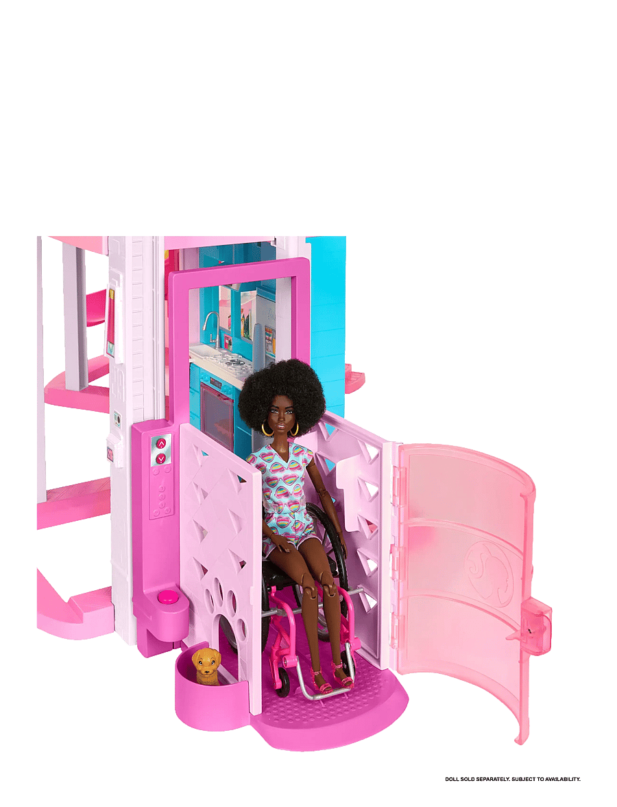 Barbie - Dreamhouse Adventures Dreamhouse, 75+ Pieces, Pool Party Doll House with 3 Story Slide - multi color - 3