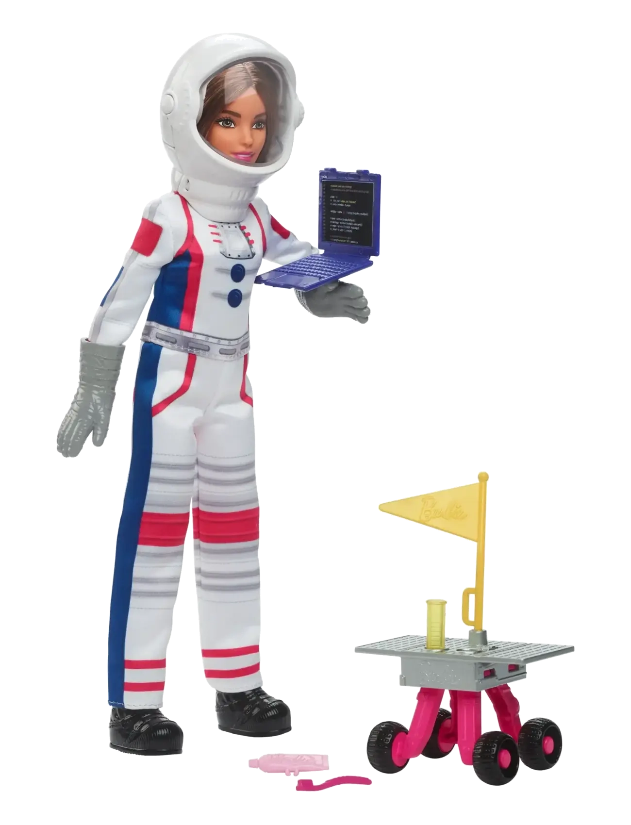 Barbie 65Th Anniversary Doll & 10 Accessories, Astronaut Set With Brunette Doll, One Size, Dolls Mehrfarbig/gemustert - Dolls, Kinder